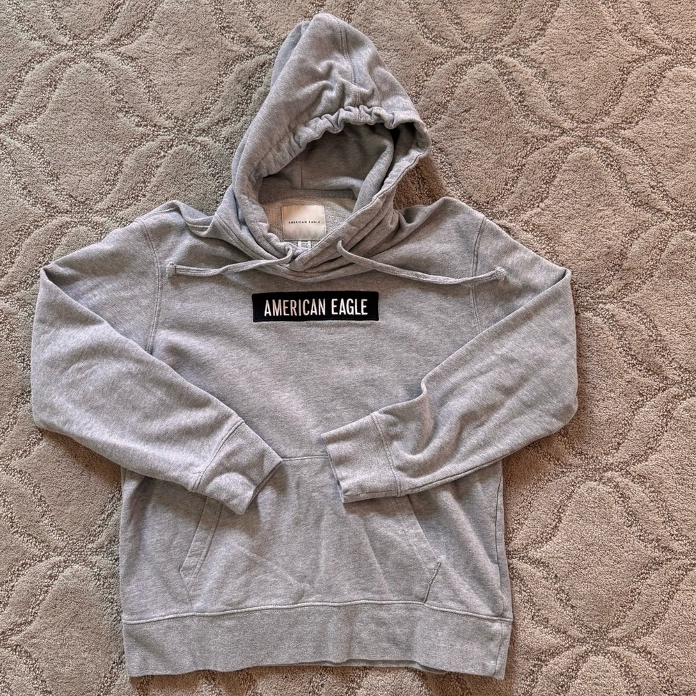American Eagle Sweatshirt Men Medium Hoodie Gray